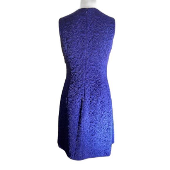 Eliza J Royal Blue Textured Jacquard Fit & Flare Cocktail Dress Sz 6 NWT Wedding - Picture 3 of 7